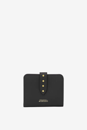 Portefeuille en cuir souple clouté Oskan