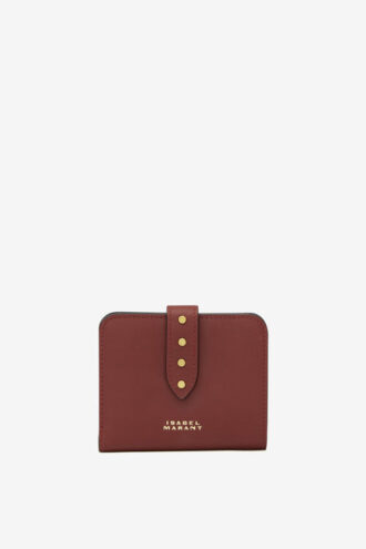 Portefeuille en cuir souple clouté Oskan