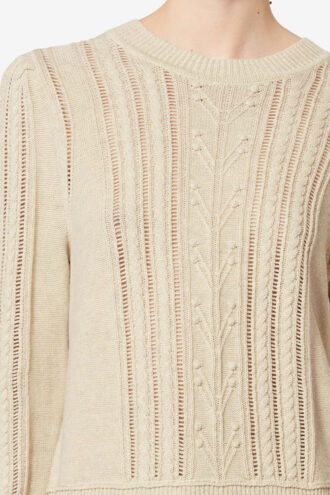 Pull ajouré en coton mélangé Kalyn