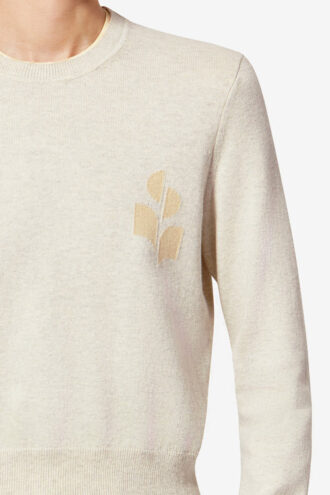 Pull bicolore en coton et laine Lanta