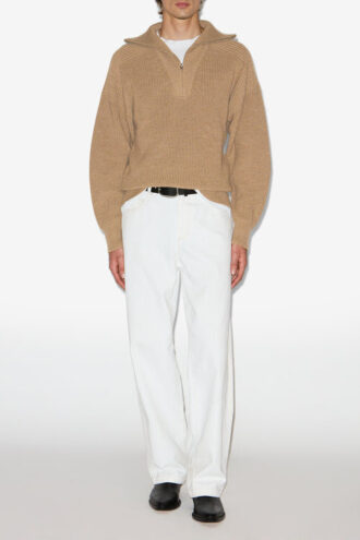 Pull à col zippé en laine Benny
