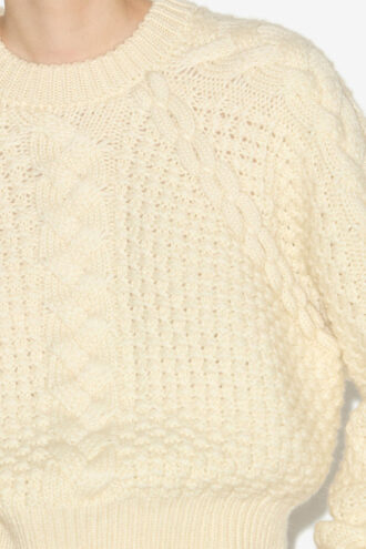 Pull court en maille torsadée Obrero