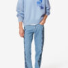 Pull Drany bicolore en mohair avec logo