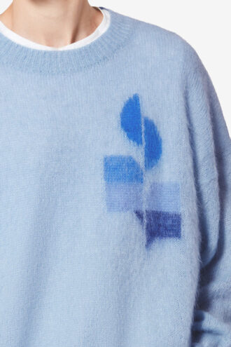 Pull Drany bicolore en mohair avec logo