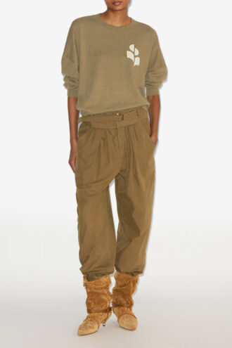 Pull en coton et laine avec logo Marisans