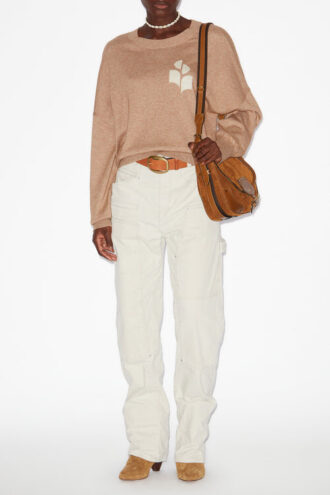 Pull en coton et laine avec logo Marisans