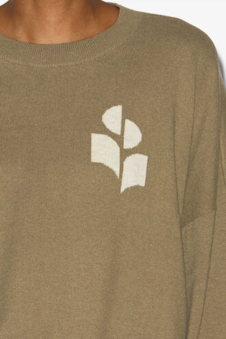 Pull en coton et laine avec logo Marisans