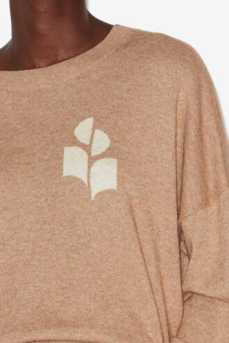Pull en coton et laine avec logo Marisans