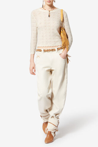 Pull en dentelle d&rsquo;alpaga Leonette