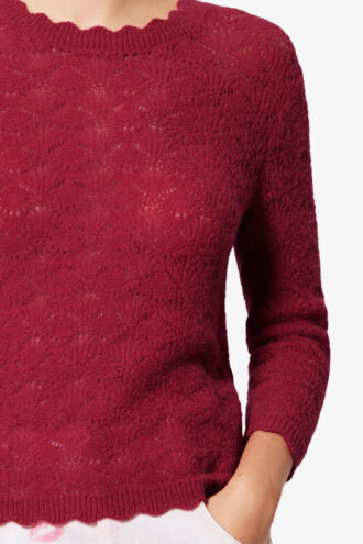 Pull en dentelle d&rsquo;alpaga Leonette