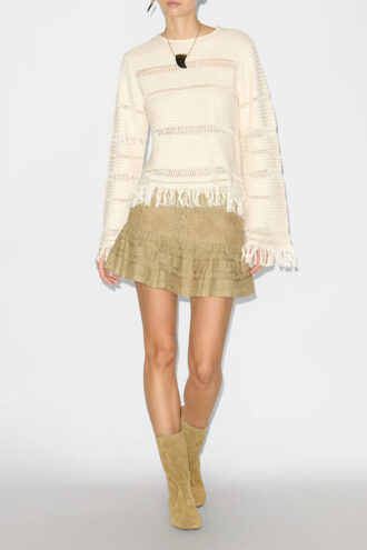Pull en maille macramé Azilis