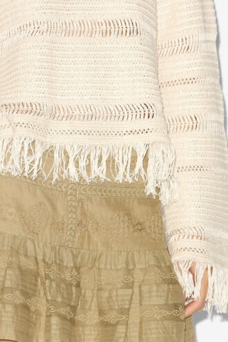 Pull en maille macramé Azilis