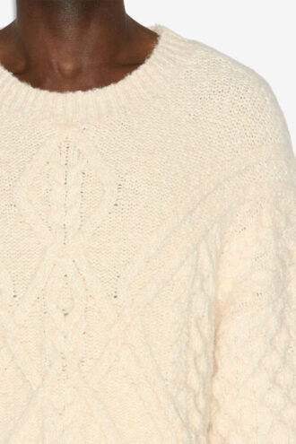 Pull en maille torsadée Harold
