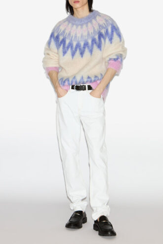 Pull Nicolas à motif Fair Isle en mohair