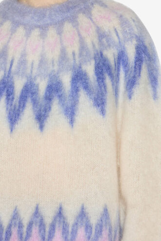 Pull Nicolas à motif Fair Isle en mohair