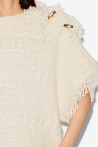 Pull à torsades Blanche