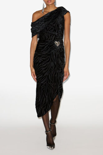 Robe asymétrique imprimée Cyane