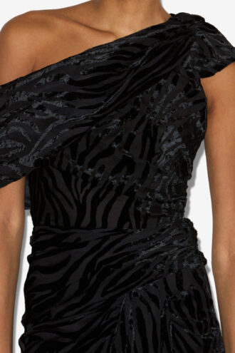 Robe asymétrique imprimée Cyane
