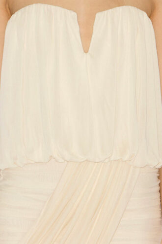 Robe bustier drapée en jersey Adelita