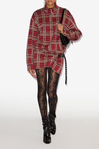 Robe chemise à carreaux Blandia