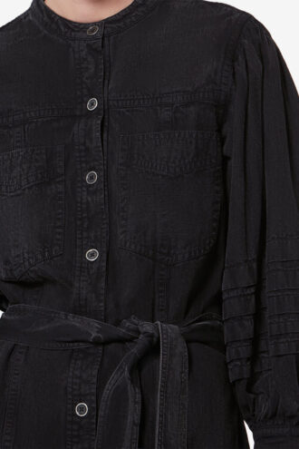 Robe chemise en chambray délavé Moe