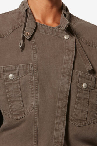 Robe chemise légère en denim de coton Nouria