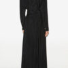 Robe chemise longue en crêpe Samantha