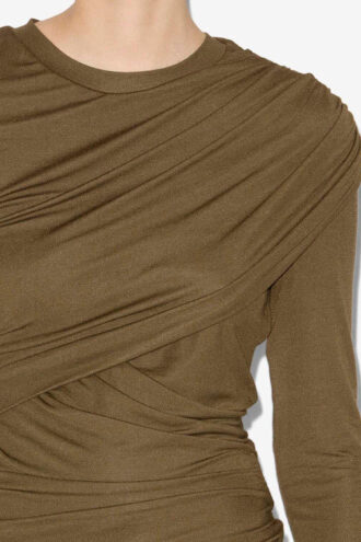 Robe courte drapée en jersey Denise