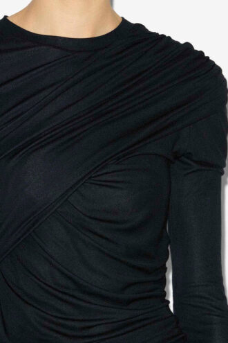Robe courte drapée en jersey Denise