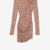 Robe courte drapée en jersey Denise