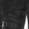 Robe courte drapée en jersey lurex Denise