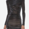 Robe courte drapée en jersey lurex Denise