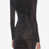 Robe courte drapée en jersey lurex Denise