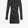 Robe courte drapée en jersey lurex Denise