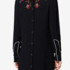 Robe courte en cady brodée de perles Youma