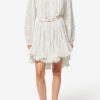 Robe courte en coton et soie à fleurs Zame Robe courte en coton et soie à fleurs Zame