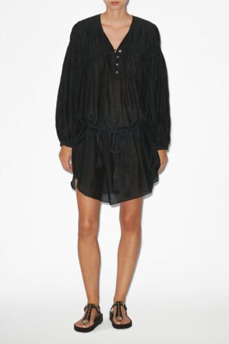 Robe courte en coton à manches longues Adeliani