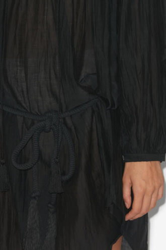 Robe courte en coton à manches longues Adeliani