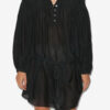 Robe courte en coton à manches longues Adeliani Robe courte en coton à manches longues Adeliani