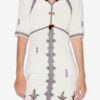 Robe courte en gaze brodée avec dos nu Zatini Robe courte en gaze brodée avec dos nu Zatini
