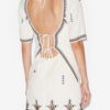 Robe courte en gaze brodée avec dos nu Zatini Robe courte en gaze brodée avec dos nu Zatini