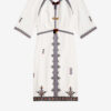 Robe courte en gaze brodée avec dos nu Zatini Robe courte en gaze brodée avec dos nu Zatini
