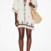 Robe courte en gaze brodée Kressy