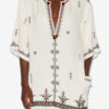 Robe courte en gaze brodée Kressy