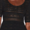 Robe courte en maille ajourée Abril
