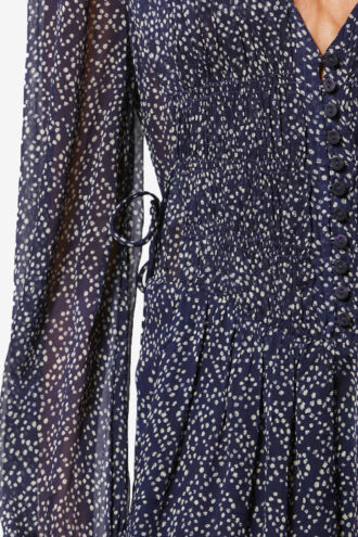Robe courte en mousseline imprimée Loriena