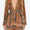 Robe courte en soie imprimée Morgane Robe courte en soie imprimée Morgane