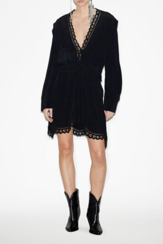 Robe courte Felie avec broderies anglaises