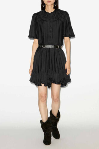 Robe courte froncée en coton Celyana Robe courte froncée en coton Celyana