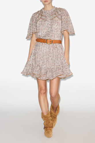 Robe courte froncée en coton Celyana Robe courte froncée en coton Celyana